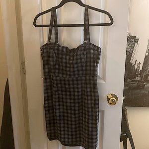 Forever 21 black plaid mini dress.